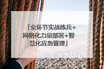 全环节实战练兵+网格化力量部署+智慧化应急管理