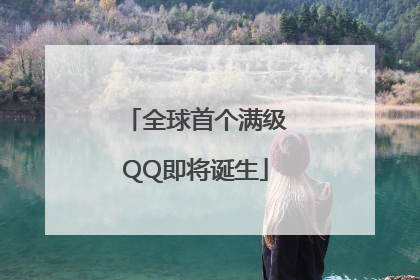 全球首个满级QQ即将诞生