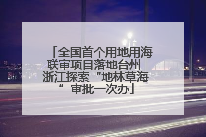 全国首个用地用海联审项目落地台州 浙江探索“地林草海”审批一次办