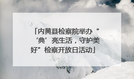 内黄县检察院举办“‘典’亮生活，守护美好”检察开放日活动