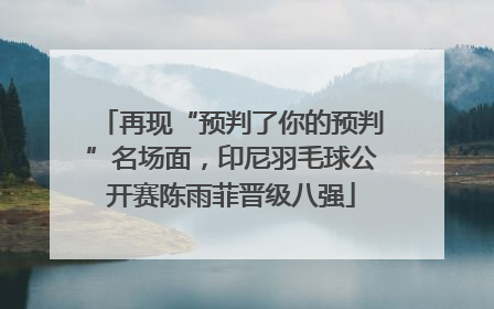 再现“预判了你的预判”名场面，印尼羽毛球公开赛陈雨菲晋级八强
