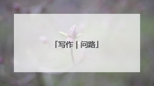 写作｜问路