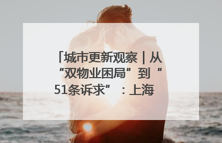 城市更新观察｜从“双物业困局”到“51条诉求”：上海市中心的老旧社区改造如何破题过关？