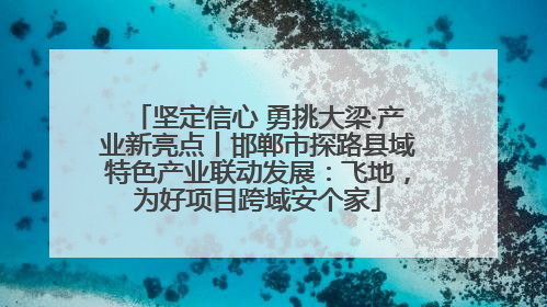 坚定信心 勇挑大梁·产业新亮点丨邯郸市探路县域特色产业联动发展：飞地，为好项目跨域安个家
