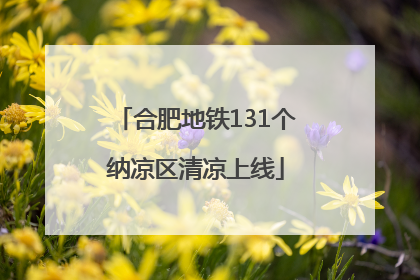 合肥地铁131个纳凉区清凉上线