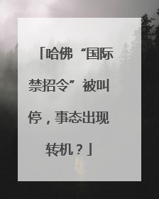 哈佛“国际禁招令”被叫停，事态出现转机？