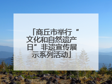 商丘市举行“文化和自然遗产日”非遗宣传展示系列活动