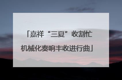嘉祥“三夏”收割忙 机械化奏响丰收进行曲
