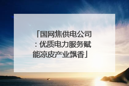 国网焦供电公司：优质电力服务赋能凉皮产业飘香