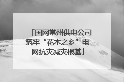 国网常州供电公司筑牢“花木之乡”电网抗灾减灾根基