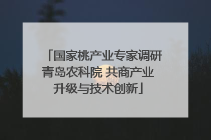 国家桃产业专家调研青岛农科院 共商产业升级与技术创新