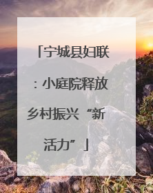 宁城县妇联：小庭院释放乡村振兴“新活力”