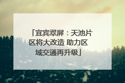 宜宾翠屏：天池片区将大改造 助力区域交通再升级