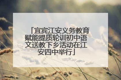 宜宾江安义务教育赋能提质轮训初中语文送教下乡活动在江安四中举行