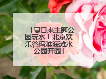 夏日来主题公园玩水！北京欢乐谷玛雅海滩水公园开园