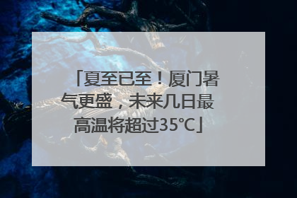 夏至已至！厦门暑气更盛，未来几日最高温将超过35℃