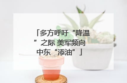 多方呼吁“降温”之际 美军频向中东“添油”
