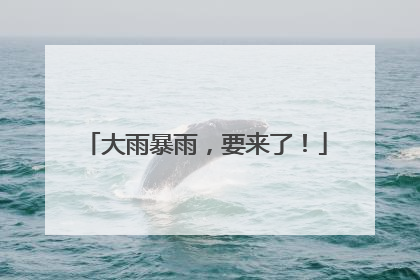 大雨暴雨，要来了！