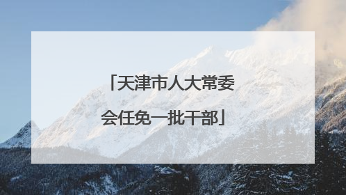 天津市人大常委会任免一批干部