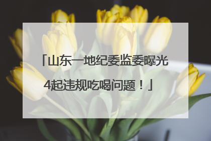 山东一地纪委监委曝光4起违规吃喝问题！