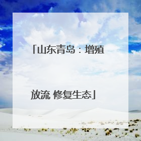 山东青岛：增殖放流 修复生态