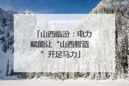山西临汾：电力赋能让“山西智造”开足马力