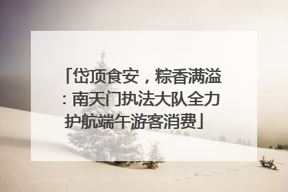 岱顶食安，粽香满溢：南天门执法大队全力护航端午游客消费