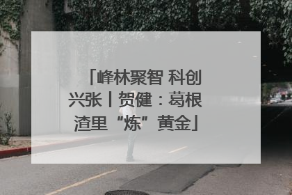峰林聚智 科创兴张丨贺健：葛根渣里“炼”黄金