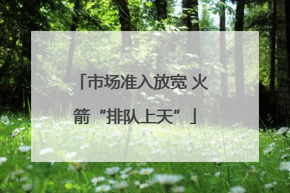 市场准入放宽 火箭“排队上天”