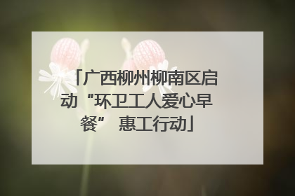 广西柳州柳南区启动“环卫工人爱心早餐” 惠工行动