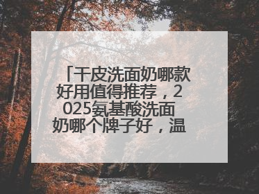 干皮洗面奶哪款好用值得推荐，2025氨基酸洗面奶哪个牌子好，温和在线
