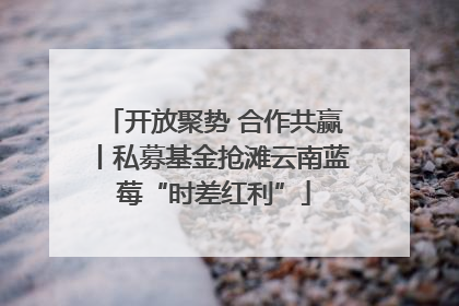 开放聚势 合作共赢丨私募基金抢滩云南蓝莓“时差红利”