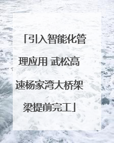 引入智能化管理应用 武松高速杨家湾大桥架梁提前完工
