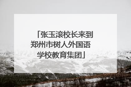 张玉滚校长来到郑州市树人外国语学校教育集团