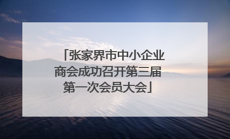 张家界市中小企业商会成功召开第三届第一次会员大会