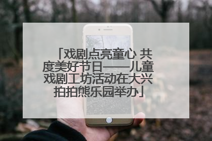 戏剧点亮童心 共度美好节日——儿童戏剧工坊活动在大兴拍拍熊乐园举办