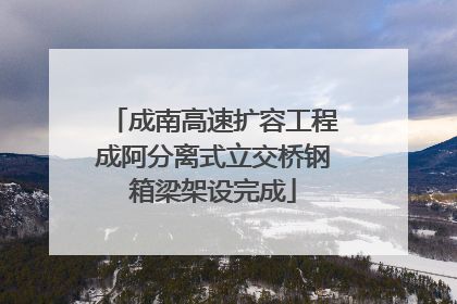 成南高速扩容工程成阿分离式立交桥钢箱梁架设完成