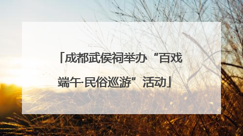 成都武侯祠举办“百戏端午·民俗巡游”活动