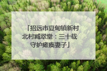 招远市夏甸镇新村北村臧翠堂：三十载守护瘫痪妻子