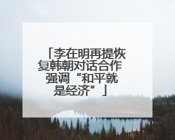 李在明再提恢复韩朝对话合作 强调“和平就是经济”