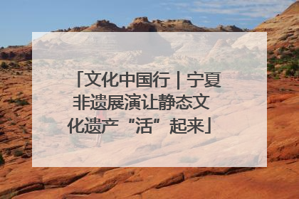 文化中国行｜宁夏 非遗展演让静态文化遗产“活”起来