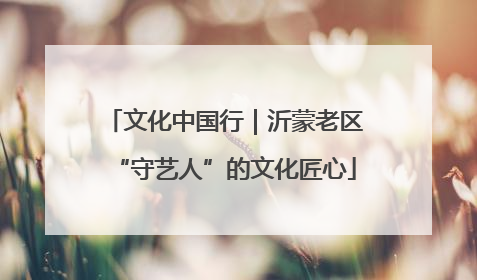 文化中国行｜沂蒙老区“守艺人”的文化匠心