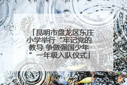 昆明市盘龙区东庄小学举行“牢记党的教导 争做强国少年”一年级入队仪式