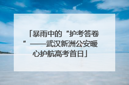 暴雨中的“护考答卷”——武汉新洲公安暖心护航高考首日