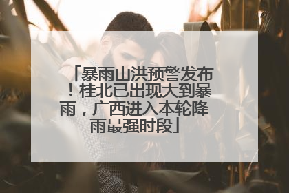 暴雨山洪预警发布！桂北已出现大到暴雨，广西进入本轮降雨最强时段