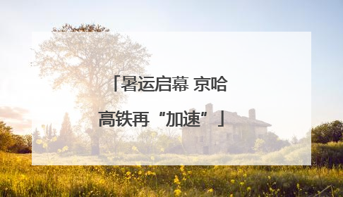 暑运启幕 京哈高铁再“加速”