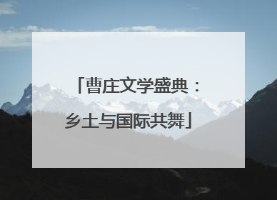 曹庄文学盛典：乡土与国际共舞