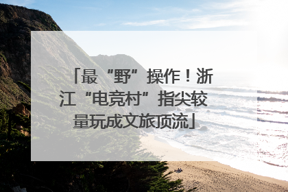 最“野”操作！浙江“电竞村”指尖较量玩成文旅顶流