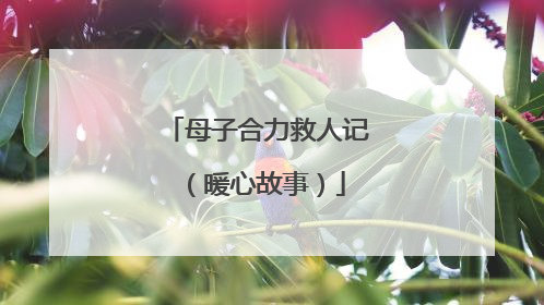 母子合力救人记（暖心故事）