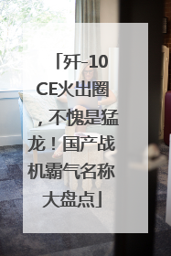 歼-10CE火出圈，不愧是猛龙！国产战机霸气名称大盘点